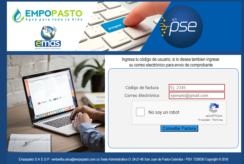 Consultar, Descargar, Pagar Duplicado Factura de Empopasto por Internet en Linea PSE 2024 - 2025